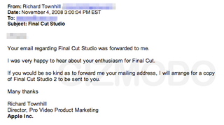Illustration for article titled Student Writes to Steve Jobs, Gets Free Final Cut Studio 2